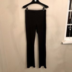Ribbed high waisted flare pants